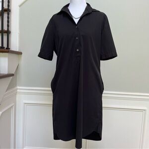 J. McLaughlin Black Cotton Poplin Mini Dress XS/S